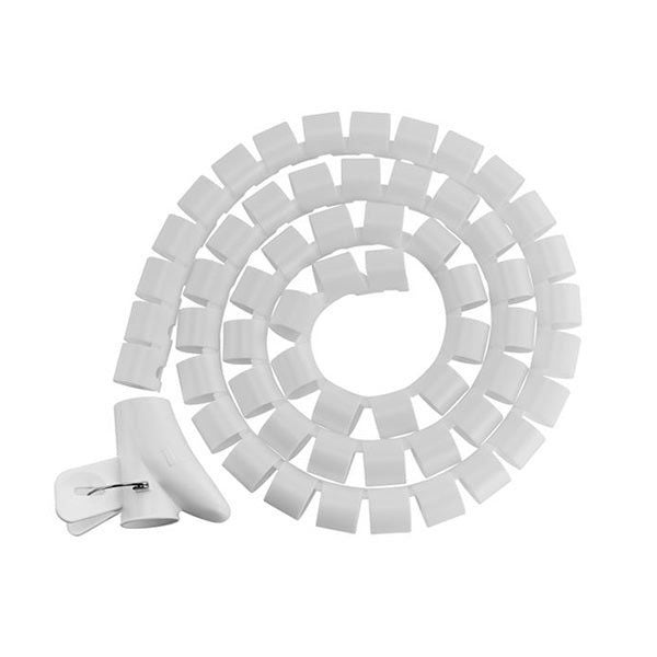 Brateck 30Mm Diameter Coiled Tube Cable Sleeve White Carousel 1
