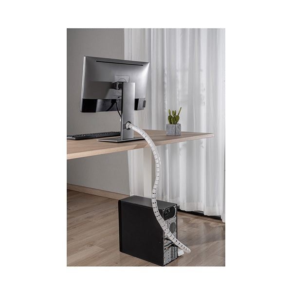 Brateck 30Mm Diameter Coiled Tube Cable Sleeve White Carousel 4