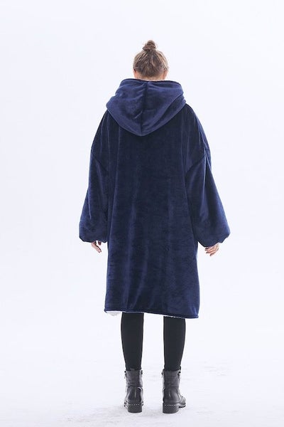 Oversized Loungewear Hoodie Navy Carousel 2