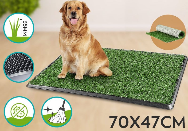 Pet Dog Toilet Grass Mats Tray Puppy Training Pad Carousel 2