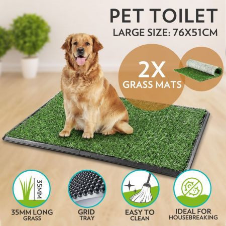 Pet Dog Toilet Grass Mats Tray Puppy Training Pad Carousel 1