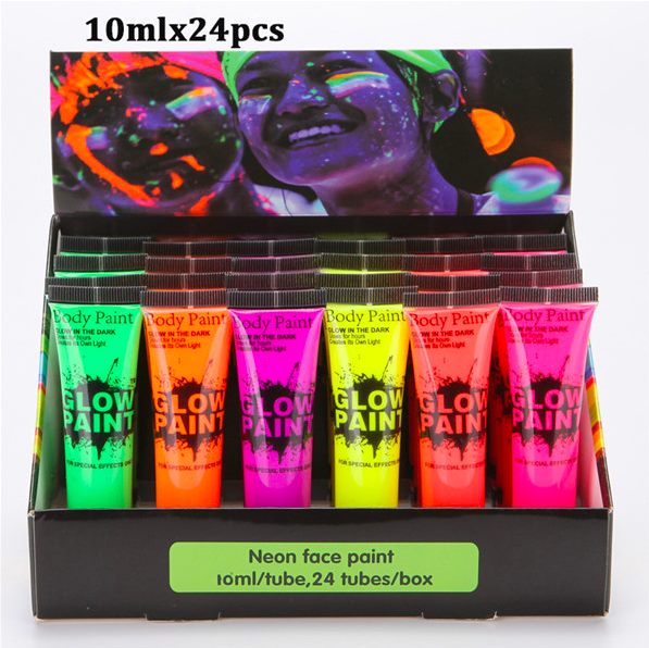 24pcs Glow UV Blacklight Face Body Paint Carousel 2