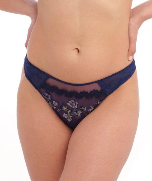 Wacoal Sakura WE600270 Tanga Cheeky Brazilian Brief Night Blue CS Carousel 1