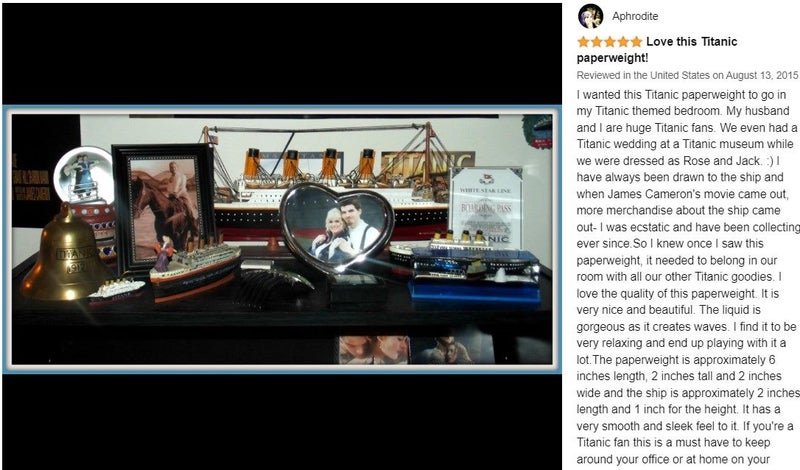 Brand New Titanic Cruise Ship Model Liquid Paperweight Home Decor *Sale NOW*62932722078595111