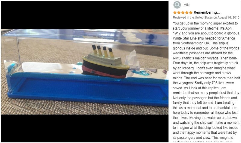 Brand New Titanic Cruise Ship Model Liquid Paperweight Home Decor *Sale NOW*62932722078595113