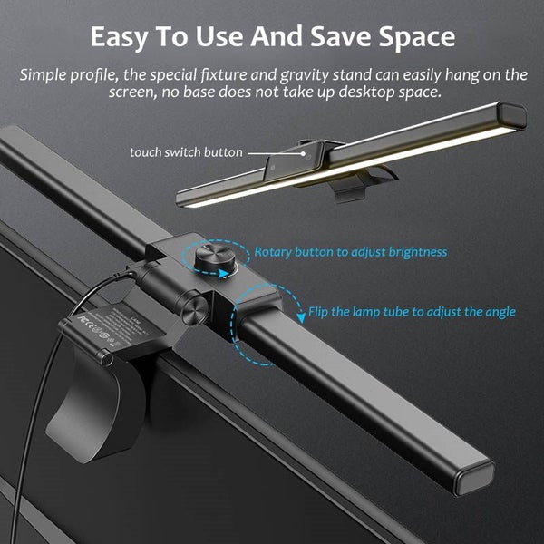 50cm Computer Monitor Light Bar Touch Control Home Office Lamp Carousel 2