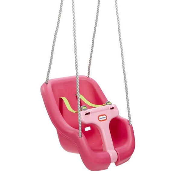 Little Tikes 2-in-1 Snug n Secure 43cm Outdoor Swing Baby Kids Toy 9-48m Magenta Carousel 1