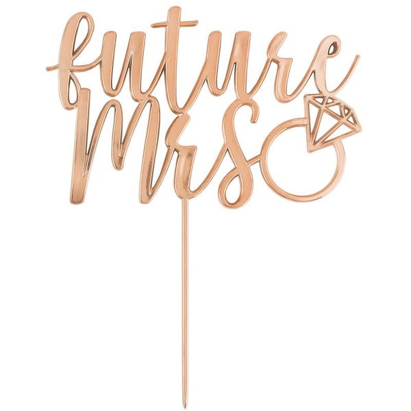 Blush Wedding Cake Topper Future Mrs Rose Gold Carousel 1