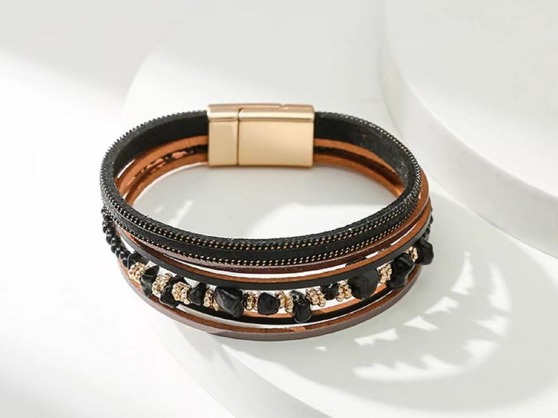 Bracelet Bohemian Ethnic Style Multi-layer Leather Bracelet Carousel 4