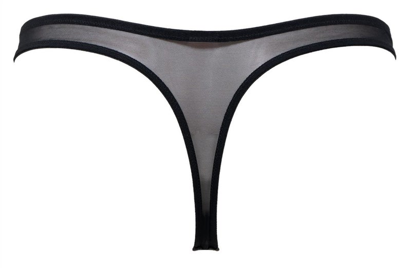 Gossard Illusion 18406 Sexy Sheer Embroidered Thong Brief Black/Red CS Carousel 6