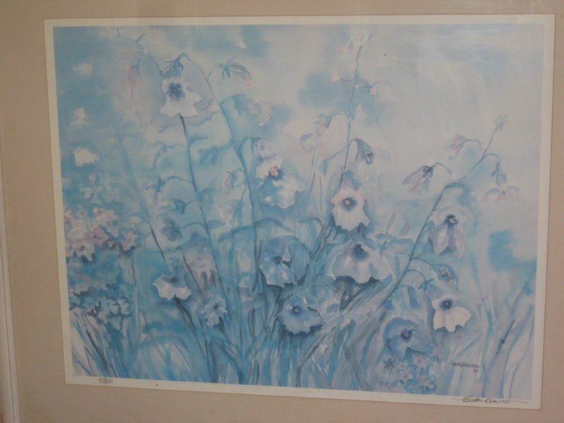 Beth Dawson - Signed & numbered flowers print picture. Carousel 2