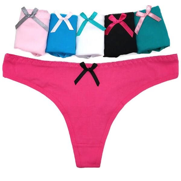 6 X Womens Sheer Spandex / Cotton Briefs - Assorted Colours Underwear Undies Carousel 1