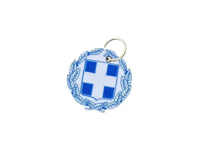 Keychain keyring embroidered embroidery patch flag greece greek Carousel 1