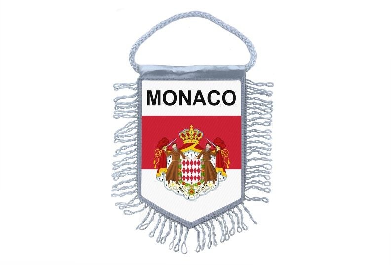 Mini banner flag pennant window mirror cars country banner monaco r1 Carousel 1