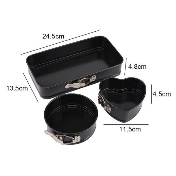 3PCS Cake Molds Pan Baking Bake Tin Tray Bakeware Carousel 2