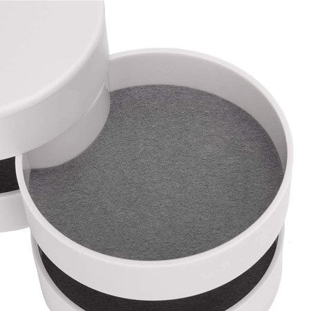 Multifunctional Round Four Layers Jewelry Storage Box Organizer Necklace Storage Carousel 10