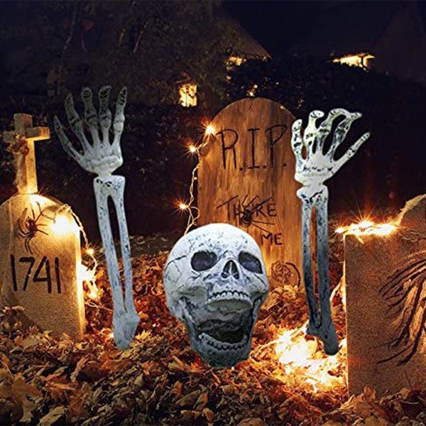 Realistic Skeleton Stakes, Halloween Lawn Decorations Carousel 1