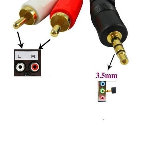 3.5mm Male Jack to 2 RCA AUX Stereo Analog Cable For Audio system Stereo theater Carousel 2