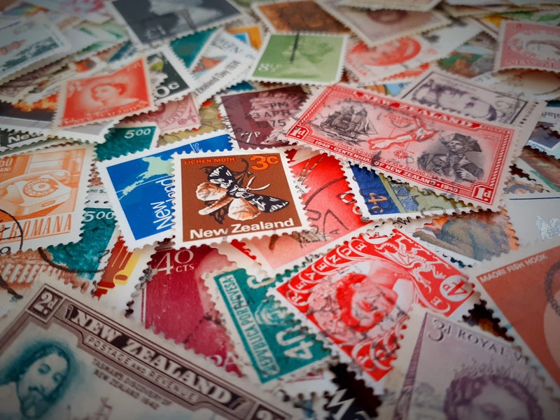 Bulk Postage Stamps (250+) Perfect Ephemera for Junk Journals, Tags or Cards Carousel 1