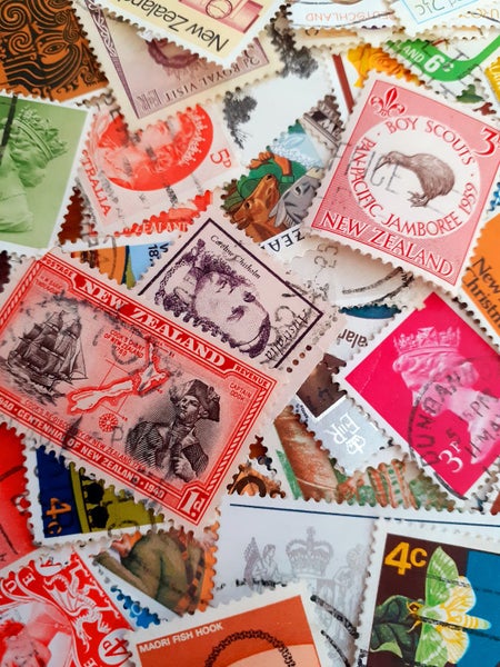 Bulk Postage Stamps (250+) Perfect Ephemera for Junk Journals, Tags or Cards Carousel 2