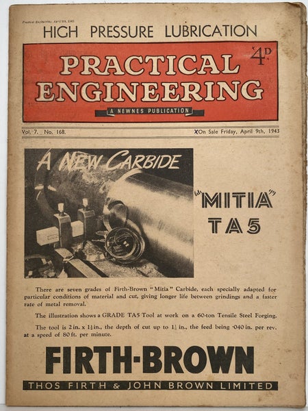 VINTAGE MAGAZINE: Practical Engineering - Vol. 7, No. 168 - 9 April 1943 Carousel 1