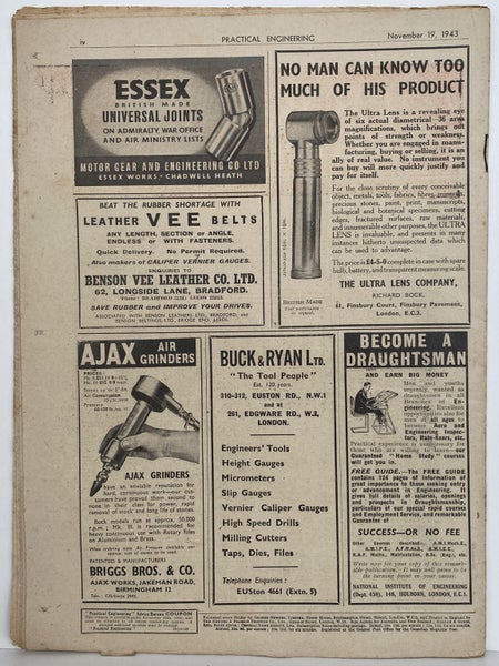 VINTAGE MAGAZINE: Practical Engineering - Vol. 8, No. 200 - 19 November 1943 Carousel 2
