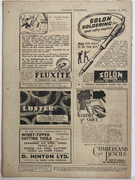 VINTAGE MAGAZINE: Practical Engineering - Vol. 8, No. 199 - 12 November 1943 Carousel 2