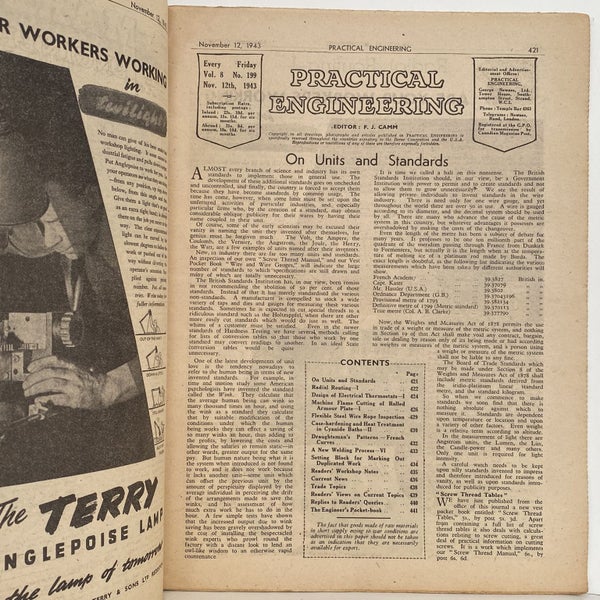 VINTAGE MAGAZINE: Practical Engineering - Vol. 8, No. 199 - 12 November 1943 Carousel 3