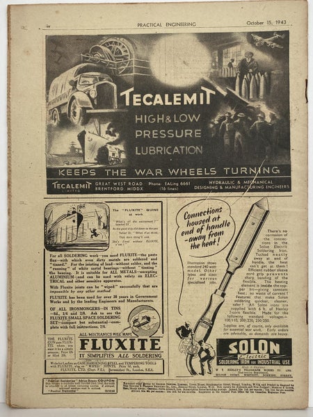 VINTAGE MAGAZINE: Practical Engineering - Vol. 8, No. 195 - 15 October 1943 Carousel 2