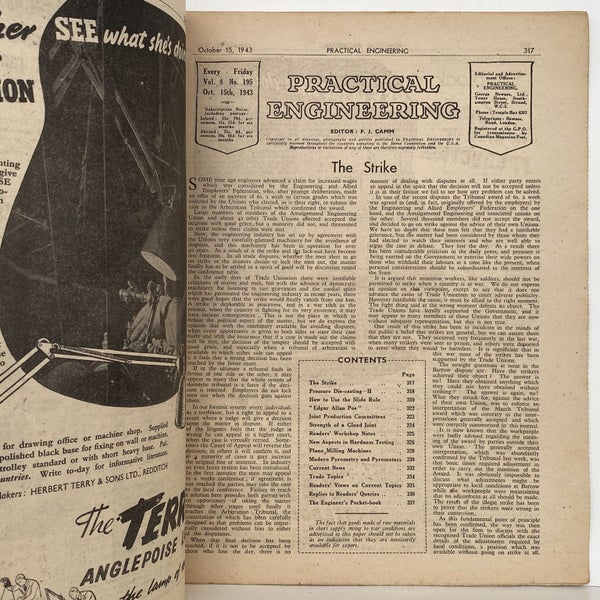 VINTAGE MAGAZINE: Practical Engineering - Vol. 8, No. 195 - 15 October 1943 Carousel 3