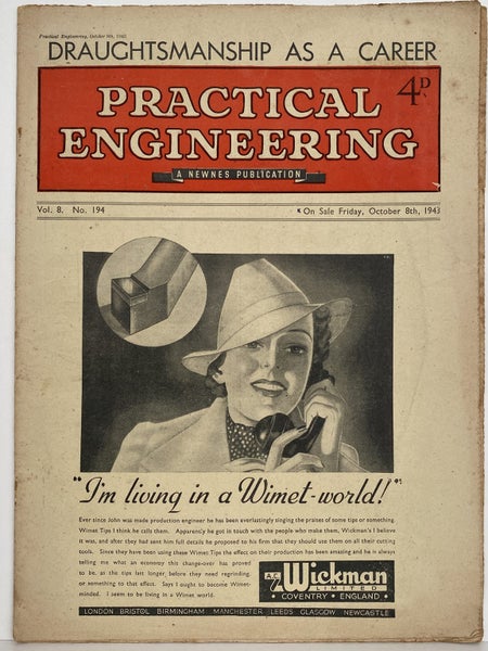 VINTAGE MAGAZINE: Practical Engineering - Vol. 8, No. 194 - 8 October 1943 Carousel 1