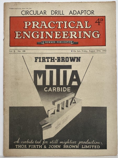 VINTAGE MAGAZINE: Practical Engineering - Vol. 8, No. 188 - 27 August 1943 Carousel 1