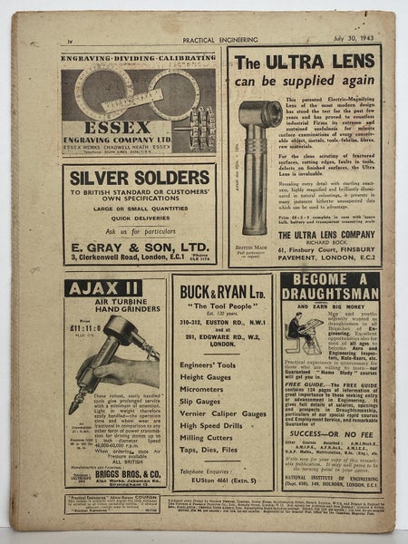 VINTAGE MAGAZINE: Practical Engineering - Vol. 8, No. 184 - 30 July 1943 Carousel 2