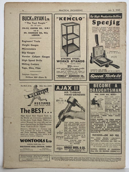 VINTAGE MAGAZINE: Practical Engineering - Vol. 7, No. 180 - 2 June 1943 Carousel 2