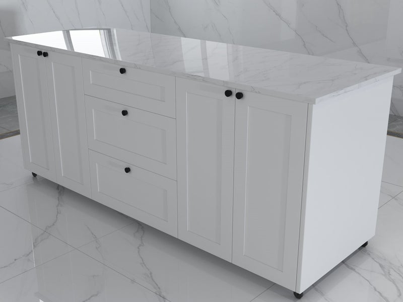 Movable Island Kitchen Workbench - 2400mmX600mm Carousel 2