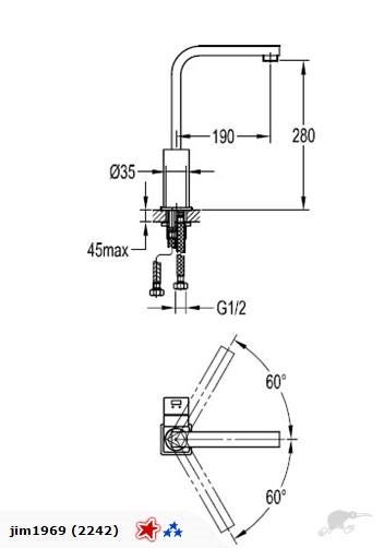JingHong JFHT8707-D37 SQUARE sink mixer Carousel 2