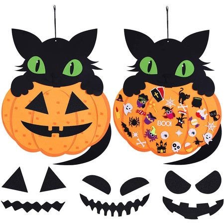 Halloween Felt Pumpkin Hanging Decoration Set for Indoor Outdoor Hanging Carousel 1