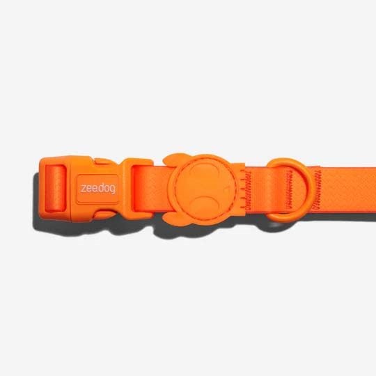 ZEE.DOG COLLAR NEOPRO WEATHERPROOF COLLAR - TANGERINE! MEDIUM! Carousel 2