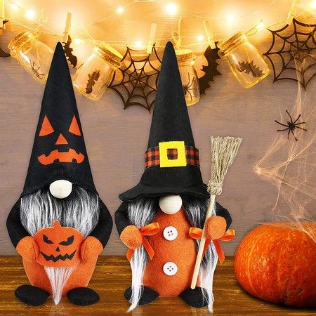 Halloween Gnomes - Elf Gnome Decorations for Halloween Tabletop Carousel 1