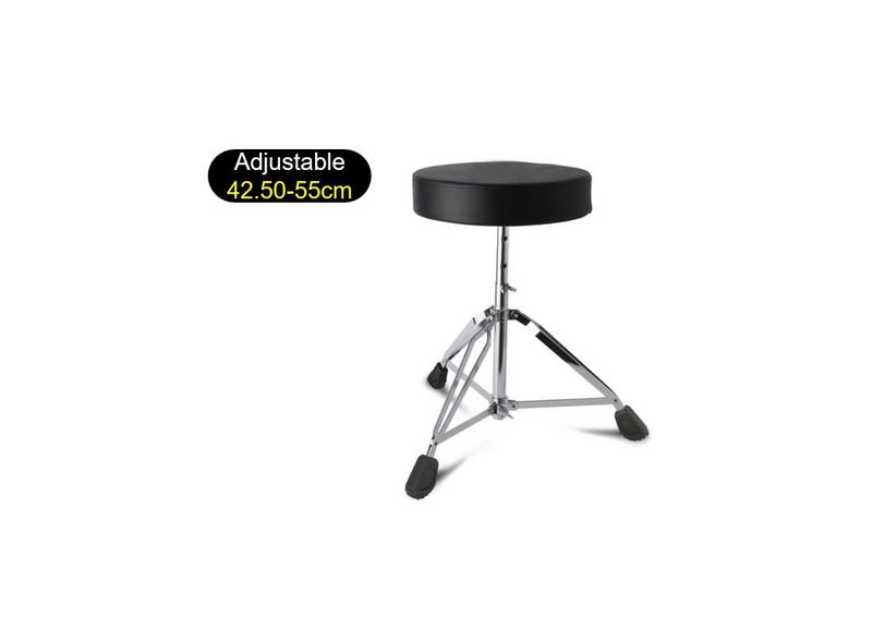 PTN Adjustable Drum Stool Folding Guitar Keyboard Piano Chair Padded Seat Carousel 1