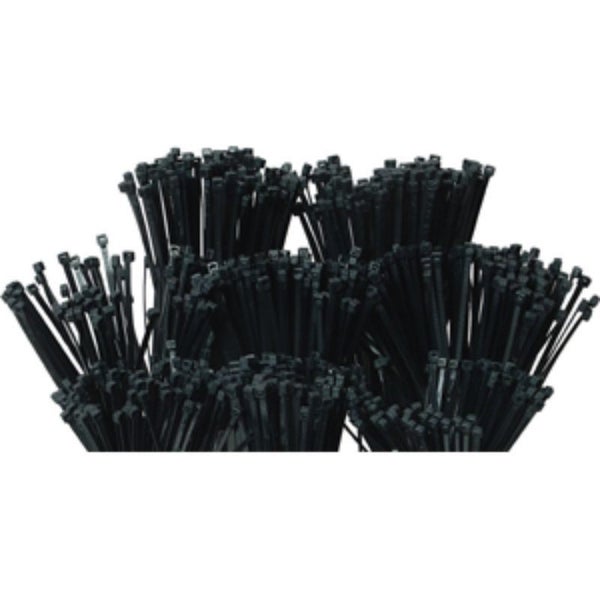 ISL 1000pc Cable Tie Assorted Pack - UV Black Carousel 1