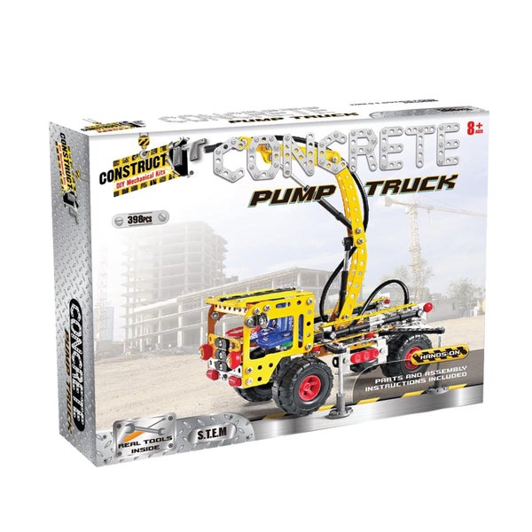 Construct-It DIY Mechanical Kit - Concrete Pump Truck, 398 Piece Carousel 1