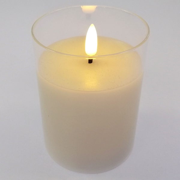 LED Glass Candle - 10cm Carousel 1