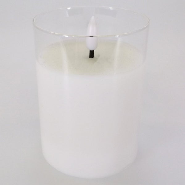 LED Glass Candle - 10cm Carousel 2