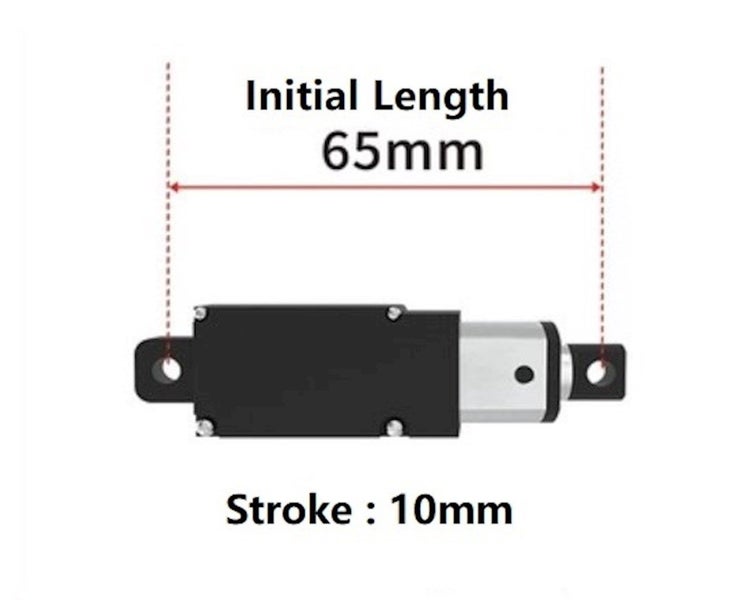 Micro Linear Actuator 10mm Stroke 12V 8mm/s 6kg Carousel 1
