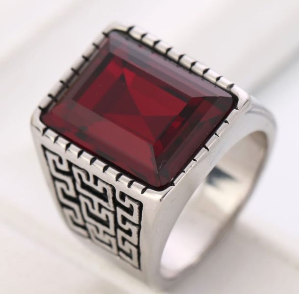 Ring Ruby Men's Ring Stainless Steel Size 10 Carousel 2