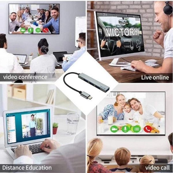 Usb2.0 Hub 4Port Multi Splitter Adapter Docking Station Type C 3.1 USB Cables H Carousel 2