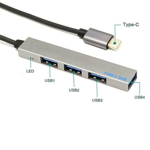 Usb2.0 Hub 4Port Multi Splitter Adapter Docking Station Type C 3.1 USB Cables H Carousel 4