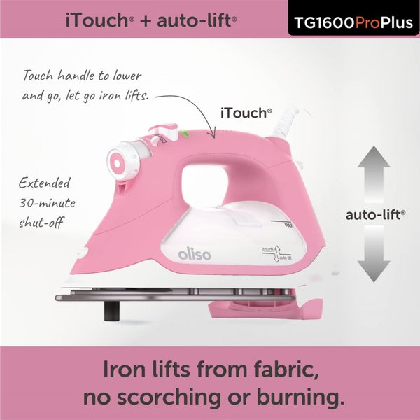 Oliso ProPlus Smart Auto-Lift Iron - Pink Carousel 2