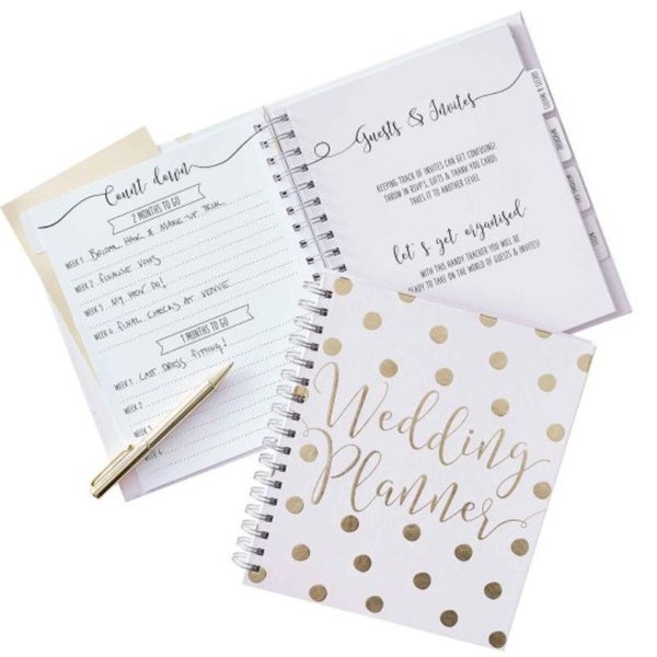 Gold Wedding Wedding Planner 70 Pages 23cm (H), 22cm (W) and 3cm (D) Carousel 1